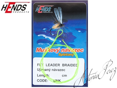 Fly Leader Braided Tapered HENDS Jaune Fluo
